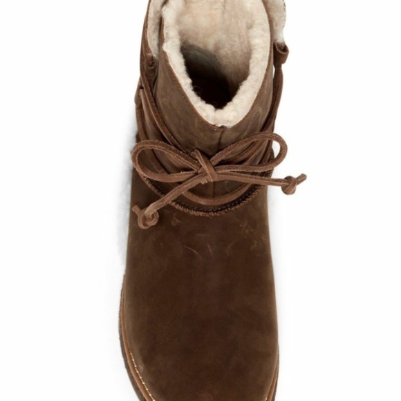 Ugg Luisa Brown Leather Winter Boot Sz 7 - 3463 - Picture 11 of 12